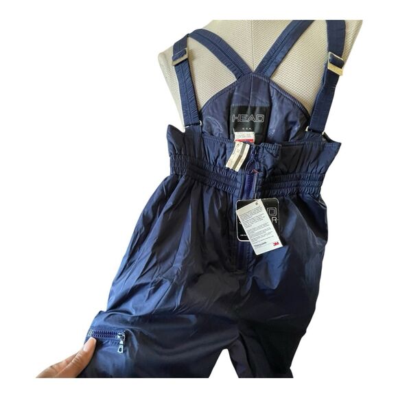 Vintage Womens Zipper Bib Pants Size 12 Ski Snowboard Blue Insulated Adjustable - Picture 5 of 12